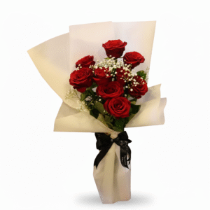 Elegant Seven-Rose Love Knot