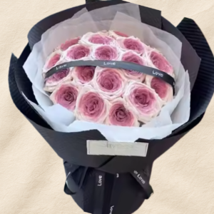 Crimson Noir Mini with Artificial Flowers