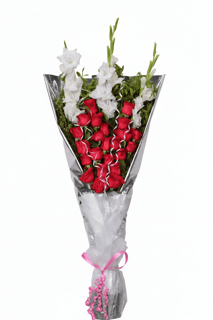 Silver Luxury Floral Tower
